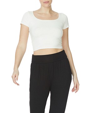 BAMBOO DOUBLE LAYERED CROP CAP SLV